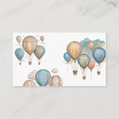 Hete Luchtballonnen Pastel Boy Reizen Baby shower Informatiekaartje (Achterkant)