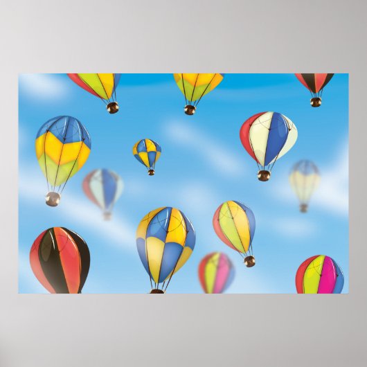 hete luchtballonnen poster (Voorkant)