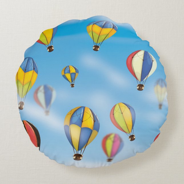 hete luchtballonnen rond kussen (Achterkant)