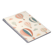 Hete Luchtballonnen Schattigee Clauds Patronen Notitieboek (Rechterzijde)