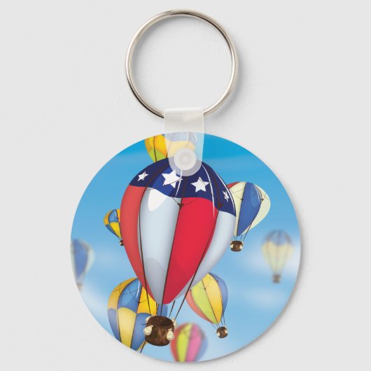 hete luchtballonnen sleutelhanger (Voorkant)
