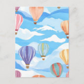 Hete Luchtballonnen Waterverf Schilderen Briefkaart (Voorkant)