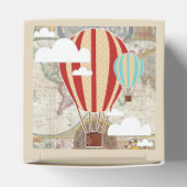  Hete Luchtballonnen Wereldkaart Baby shower Bedankdoosjes (Bovenkant)