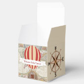  Hete Luchtballonnen Wereldkaart Baby shower Bedankdoosjes (Geopend)