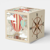  Hete Luchtballonnen Wereldkaart Baby shower Bedankdoosjes (Achterkant)