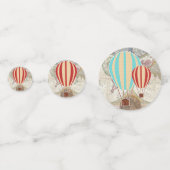 Hete Luchtballonnen &  Wereldkaart Confetti (Achterkanten)
