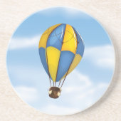 hete luchtballonnen zandsteen onderzetter (Voorkant)
