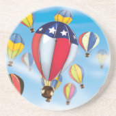 hete luchtballonnen zandsteen onderzetter (Voorkant)
