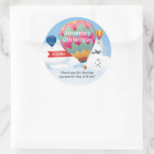 Hete Luchtballonpartij Ronde Sticker (Tas)