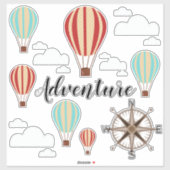 Hete Luchtballons Avontuur Sticker (Vel)