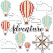 Hete Luchtballons Avontuur Sticker (Voorkant)