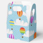 Hete Luchtballons in Bewolkte Dotty Sky Bedankdoosjes (Geopend)