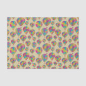 Hete Luchtballons in Regenboogkleuren Patterned Tissuepapier (Voorkant)