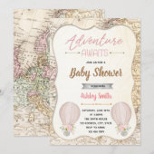 Hete luchtballonvaart wacht op baby shower kaart (Voorkant / Achterkant)