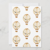 Hete Luchtballonwolken 1e Verjaardagsfeest Kaart (Achterkant)