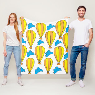 Hete Luchtballonwolken Hete Luchtballon Fleece Deken