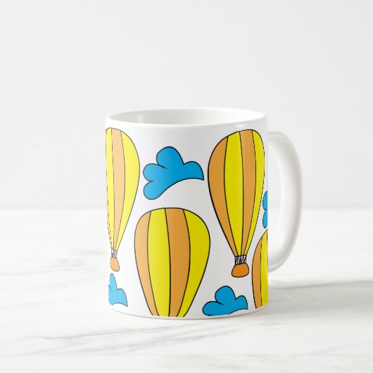 Hete Luchtballonwolken Hete Luchtballon Koffiemok (Voorkant rechts)