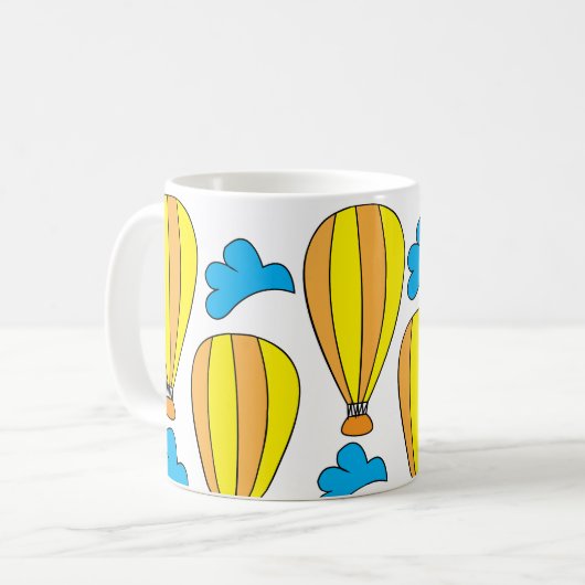 Hete Luchtballonwolken Hete Luchtballon Koffiemok (Voorkant links)