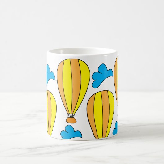 Hete Luchtballonwolken Hete Luchtballon Koffiemok (Center)