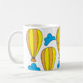 Hete Luchtballonwolken Hete Luchtballon Koffiemok (Links)