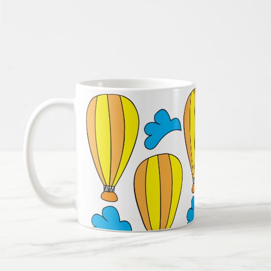 Hete Luchtballonwolken Hete Luchtballon Koffiemok (Links)