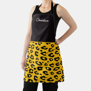 Hete luipaard rokprint keuken schort voor vrouwen