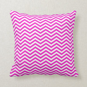 Hete Magenta Chevron Stripes Kussen