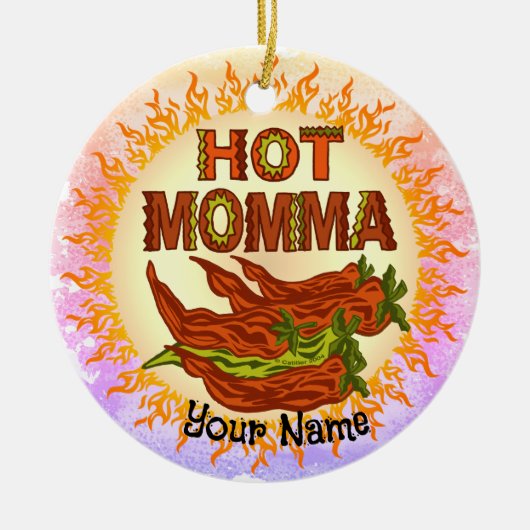Hete Mama Keramisch Ornament (Voorkant)