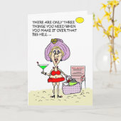 Hete mama over de Hill Martini Beach Kaart (Gele Bloem)