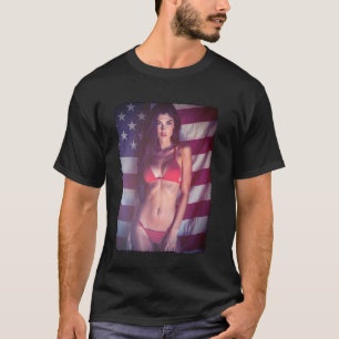 Hete meid op T-shirt voor mannen - Amerikaanse vla