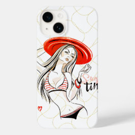Hete Meisje Zomer Tijd Case-Mate iPhone 14 Hoesje
