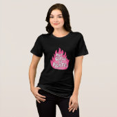 Hete meisjes doen Pilates Sticker Tri-Blend Shirt (Voorkant volledig)