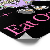 Hete Meisjes Eten Havermout Funny Design Poster (Hoek)