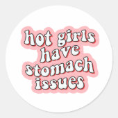 Hete meisjes hebben maagproblemen Sticker (Voorkant)