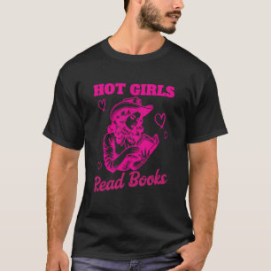 Hete Meisjes Lezen Boeken Cowgirl Boekliefhebber T-shirt