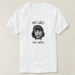 HETE MEISJES LEZEN FANTASIE SCHERPE TANDEN B/W MAN T-SHIRT