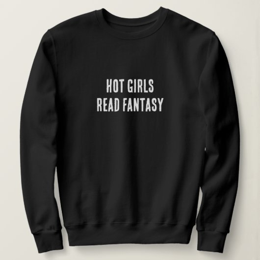 Hete Meisjes Lezen Fantasy Sweatshirt (Design voorkant)