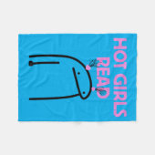 Hete Meisjes Lezen Fleece Deken (Voorkant (Horizontaal))