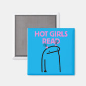 Hete Meisjes Lezen Magneet (Voorkant / Achterkant)