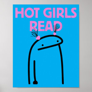 Hete Meisjes Lezen Poster