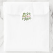 Hete Meisjes Liefde Matcha Ronde Sticker (Tas)