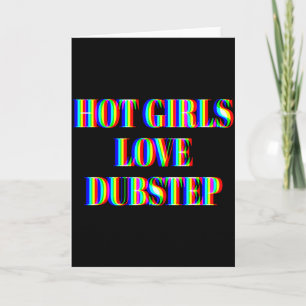 Hete Meisjes Liefhebben Dubstep Edm Dans Rave Muzi Kaart