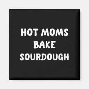 Hete moeders bakken sourdough brood bakken voor ba magneet