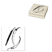 Hete paprika's rubberstempel (Gestempeld)