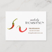 Hete paprika's visitekaartje (Voorkant)