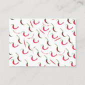 Hete paprika's visitekaartje (Achterkant)