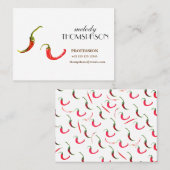 Hete paprika's visitekaartje (Voorkant / Achterkant)