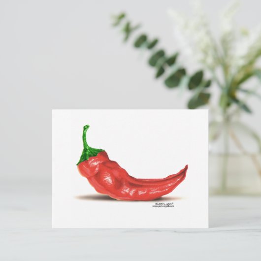 hete peper briefkaart (Staand voorkant)