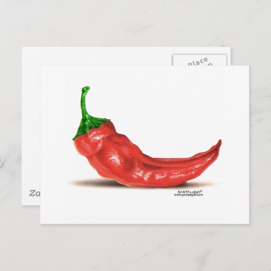 hete peper briefkaart (Voorkant / Achterkant)