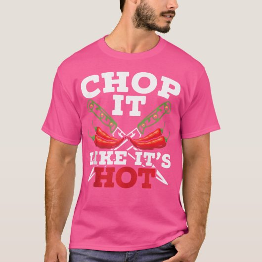 Hete Peper Keukenmessen T-shirt (Voorkant)
